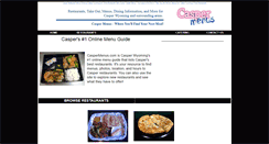 Desktop Screenshot of caspermenus.com